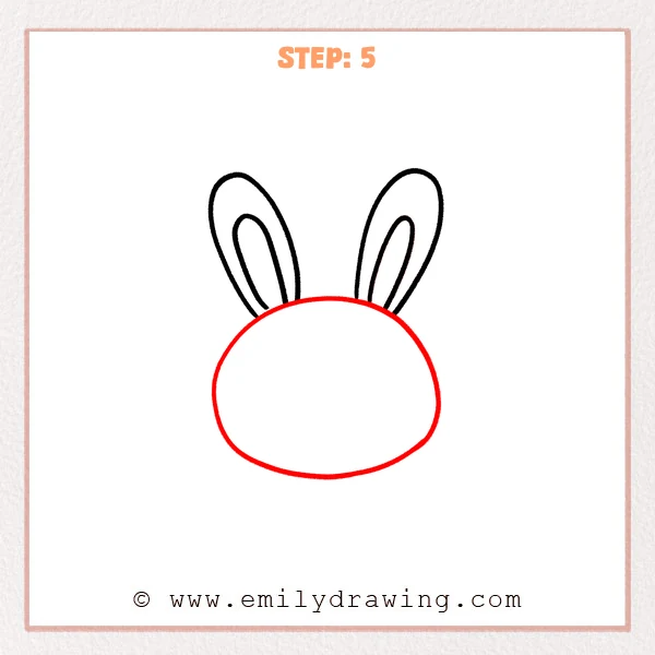 how to draw a bunny face - Step 5
